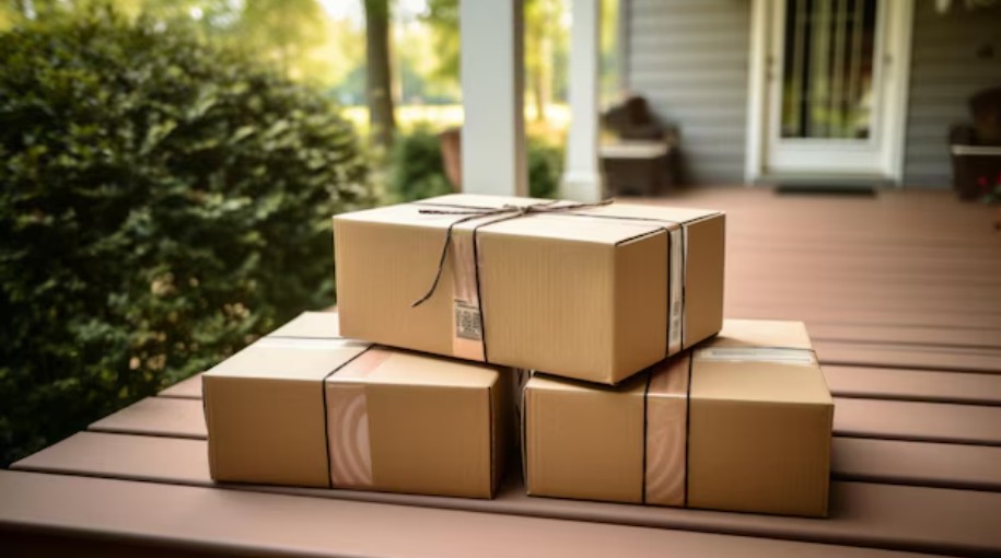 Packages on a porch